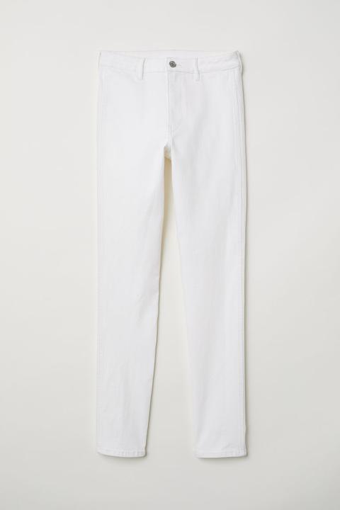 Skinny High Ankle Jeans - White