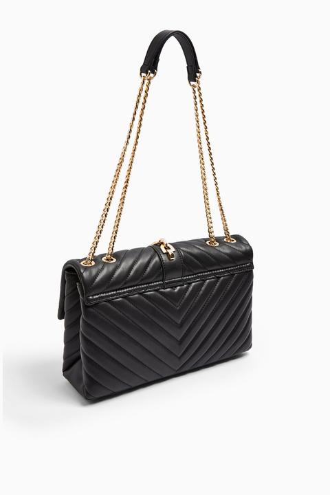 black quilted shoulder bag