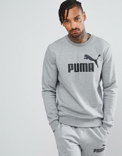 Sudadera Con Cuello Redondo En Gris 83825203 Ess No.1 De Puma