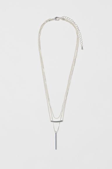 H & M - Collar De Tres Vueltas - Plata