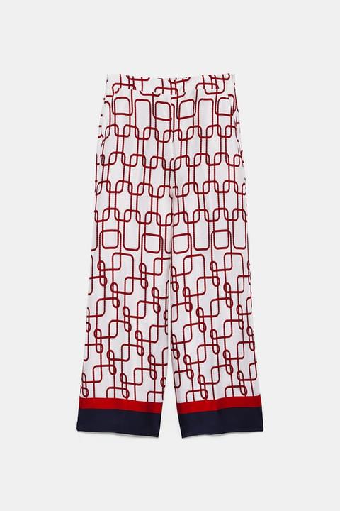 Pantaloni Stampati Con Nodi