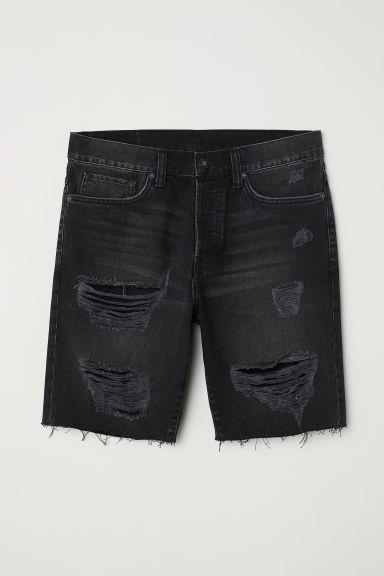 H & M - Shorts In Denim Straight - Nero