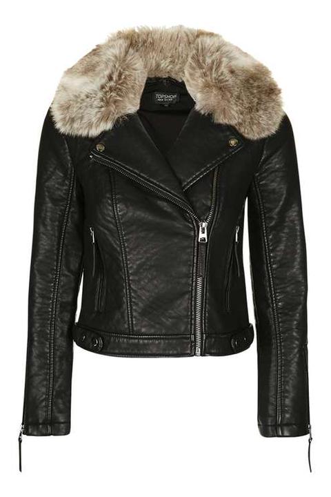 Faux Leather Biker Jacket