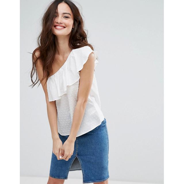 Pimkie - Top Monospalla Con Volant - Bianco from ASOS on 21 Buttons