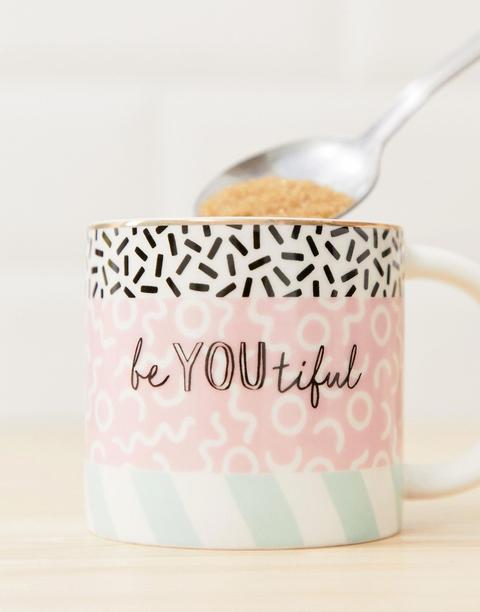 Sass & Belle - Tazza Con Scritta "be Youtiful - Multicolore