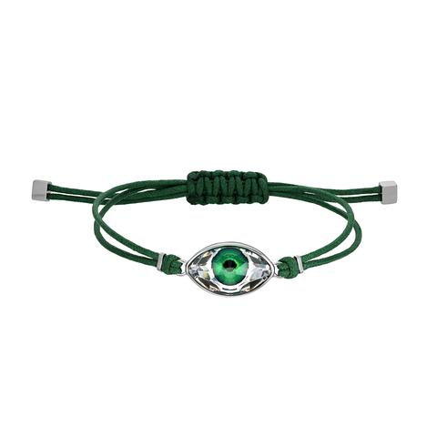 Braccialetto Swarovski Power Collection Evil Eye, Verde, Acciaio Inossidabile