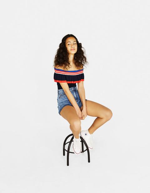 Camiseta Mesonera De Canalé Con Volante