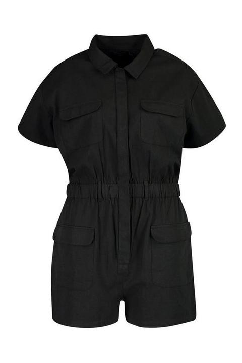 black short sleeve playsuit