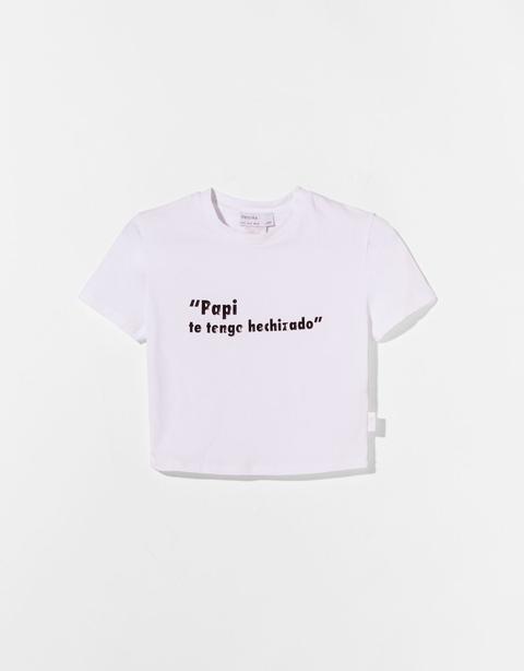 Camiseta Texto Paloma Mami X Bershka