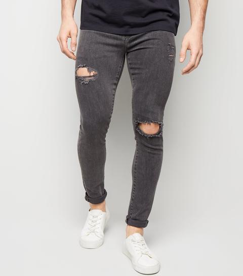 new look grey ripped jeans
