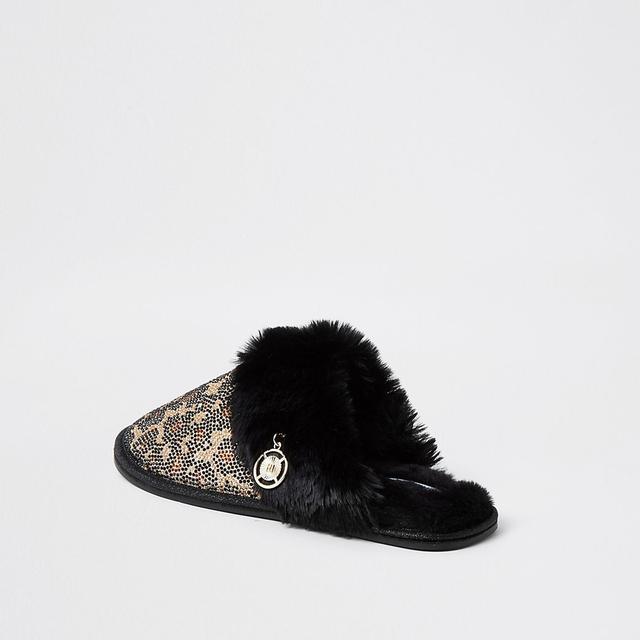 river island fluffy sandals