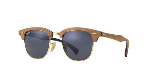 Ray-ban Rb3016m 1180r5 51-21 Clubmaster Wood Sunglasses