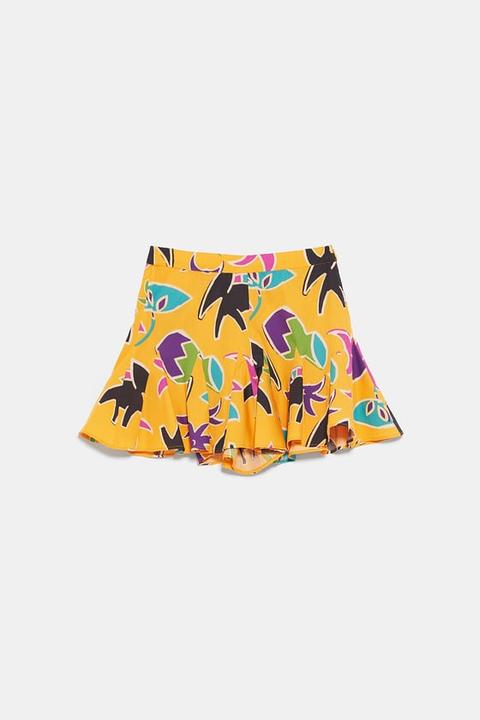 Shorts Estampado Volante