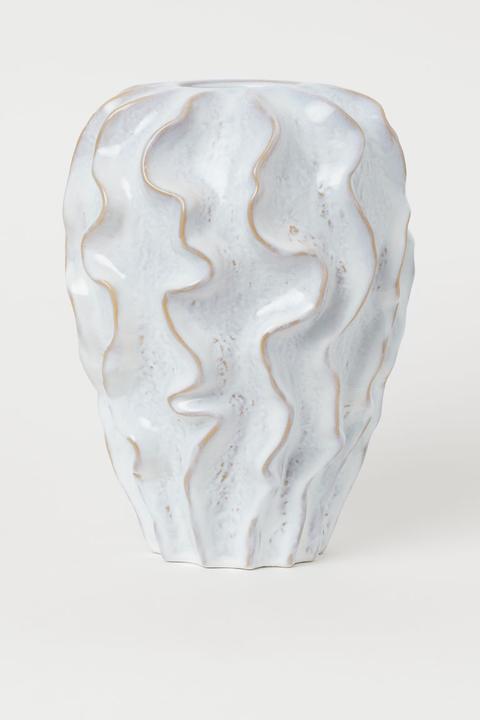 Stoneware Vase - White