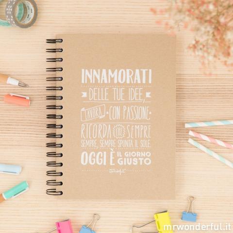 Quaderno Kraft "innamorati Delle Tue Idee" (it)