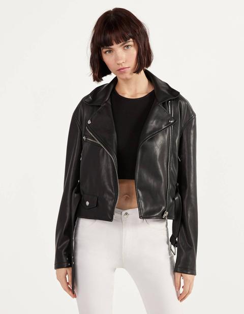 Faux Leather Biker Jacket