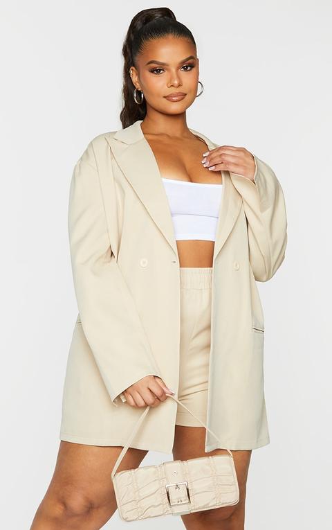 Plus Stone Relaxed Oversized Blazer