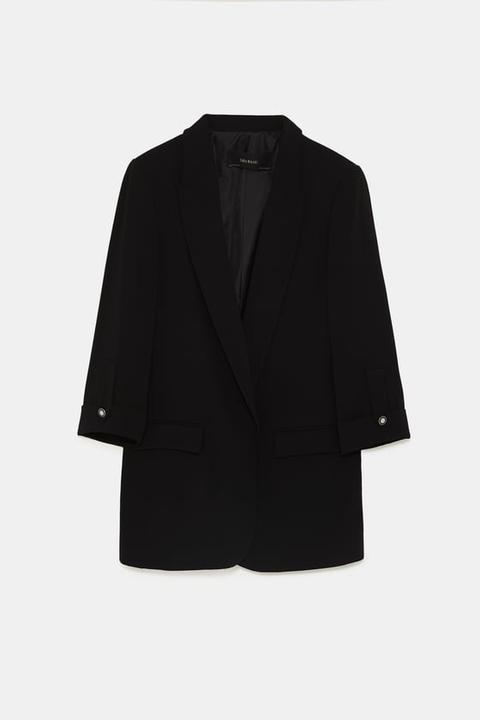 Blazer With Buttoned Sleeves from Zara on 21 Buttons