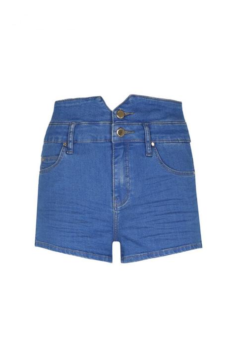 Pantaloncini Jeans Vita Alta
