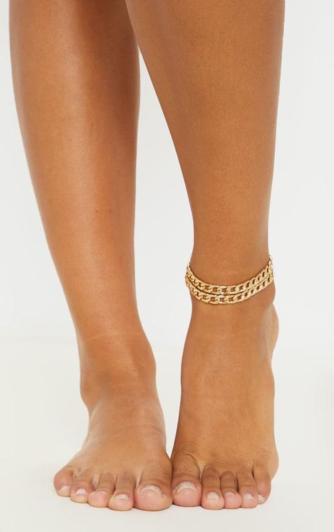 Gold Double Chain Anklet