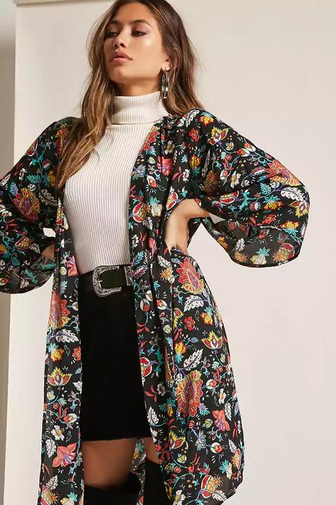 Floral Longline Kimono