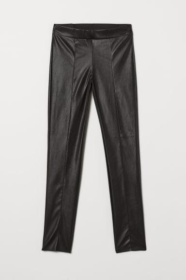 H & M - Leggings In Finta Pelle - Nero