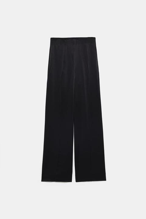 Pantaloni Larghi In Satin