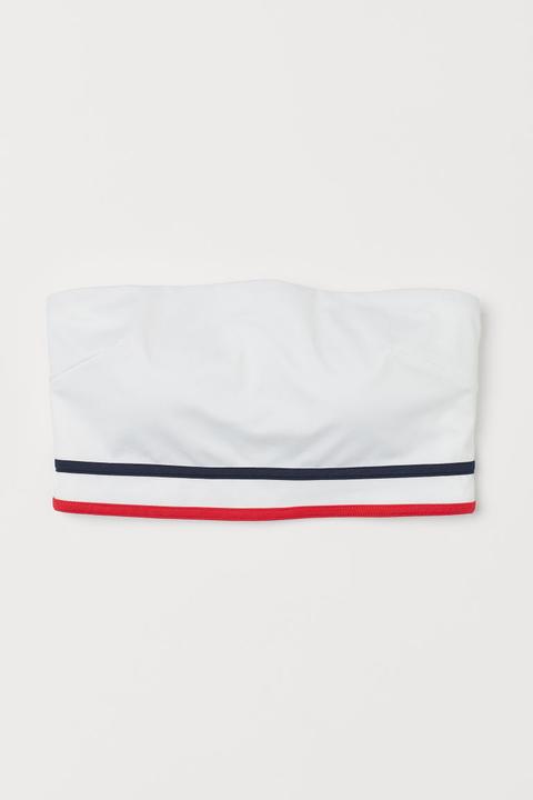 Top De Bikini Bandeau - Blanco