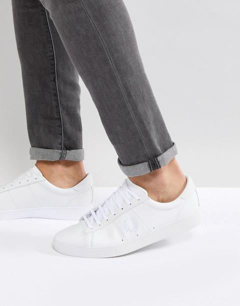 fred perry white leather sneakers