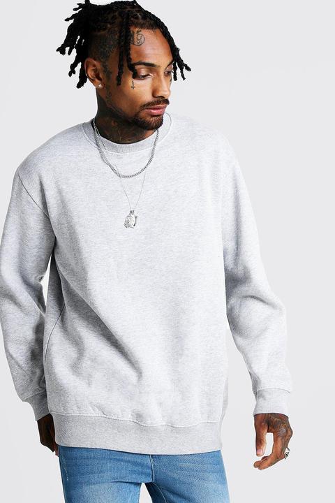 Sweat En Polaire Coupe Ample À Épaules Tombantes Homme - Gris - S, Gris