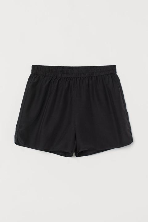 H & M - Shorts In Misto Seta - Nero