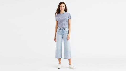 "high Water Wide Leg Jeans"