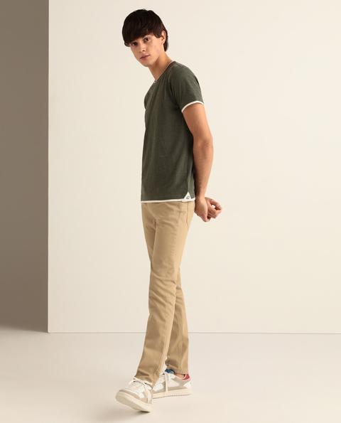 Easy Wear - Pantalón 5 Bolsillos Skinny Beige