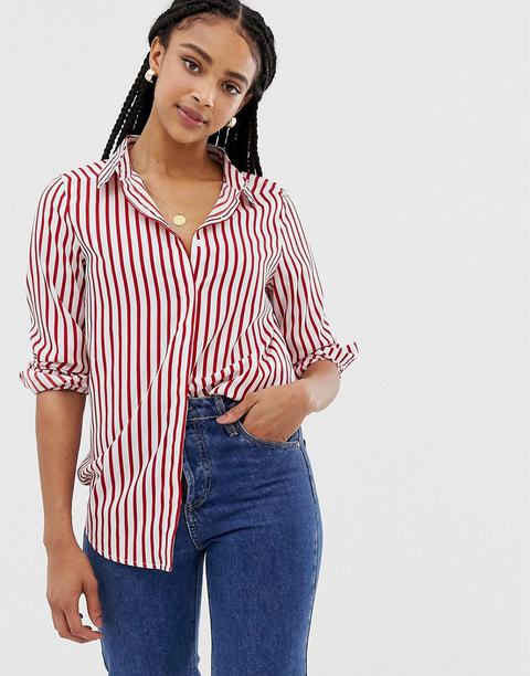 Brave Soul - Pattie - Camicia A Righe - Rosso