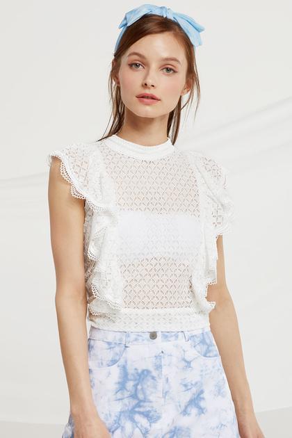 Lilith Open Back Tie Lace Top