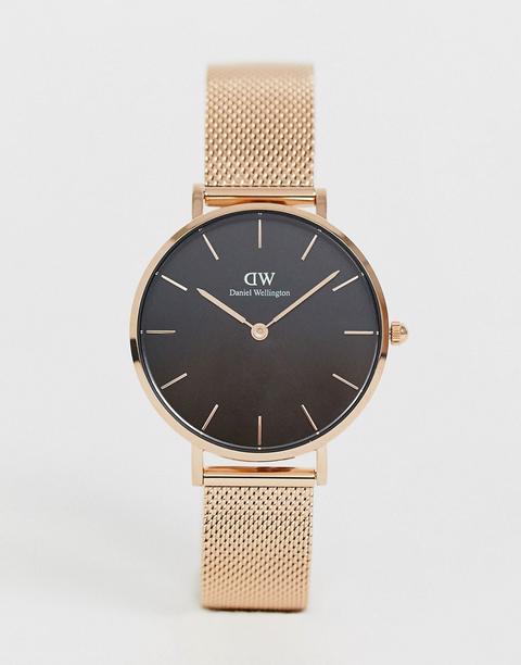 Reloj De Malla En Dorado Rosa Dw00100161 De Daniel Wellington