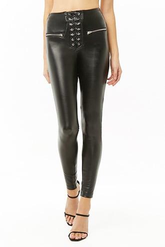 black leather pants forever 21