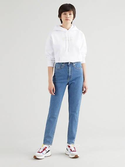 Jean De Talle Alto Corte Mom Azul / Indigo