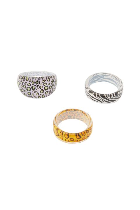 Pack 3 Anillos Animal Print