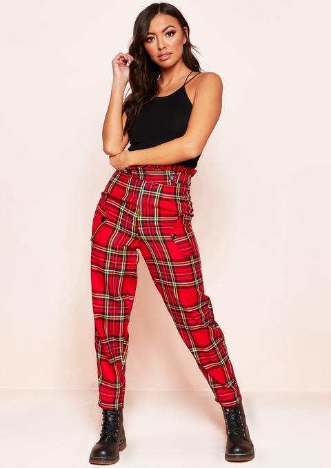 red checked trousers