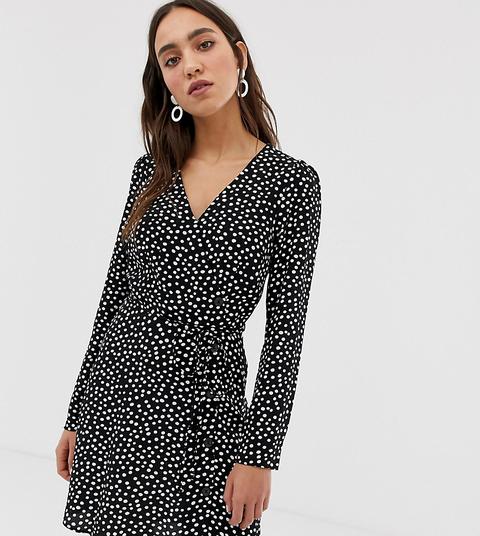 River Island - Vestito Da Giorno A Pois - Nero