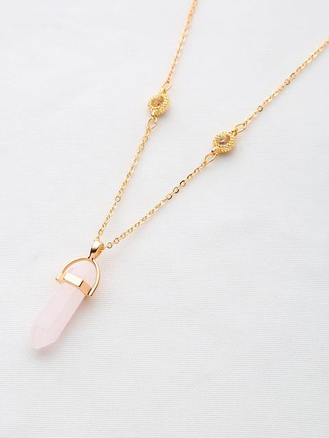 Collana Con Pendente Contrasto A Cristallo