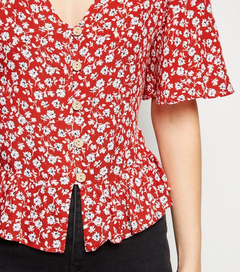 floral peplum blouse