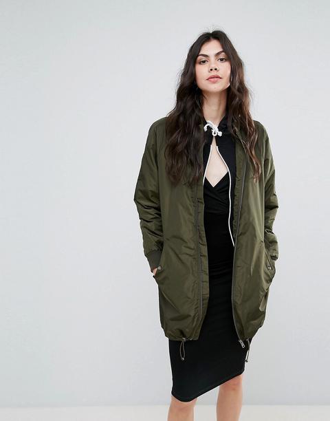 Selected - Vera - Bomber Lungo - Verde