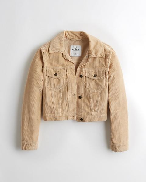 Crop Corduroy Jacket from Hollister on 