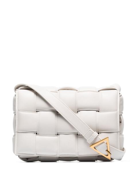 Bottega Veneta Bolso De Hombro Cassette Intrecciato - Blanco