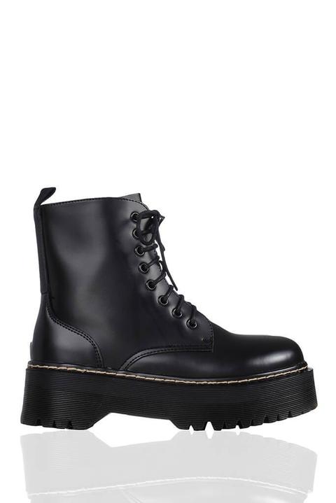 black military lace up boots