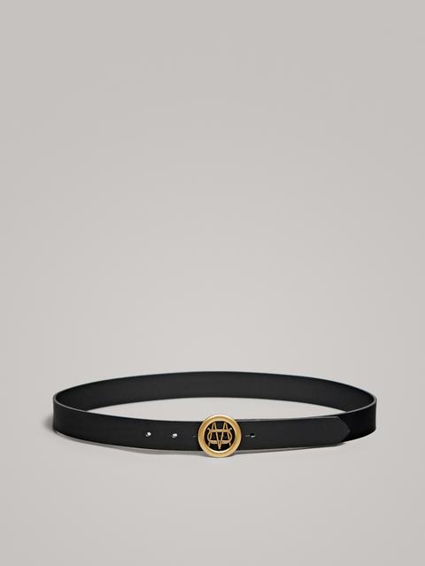 Ceinture En Nappa Avec Logo