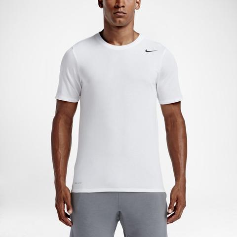 T-shirt Da Training A Manica Corta Nike Dri-fit - Uomo - Bianco