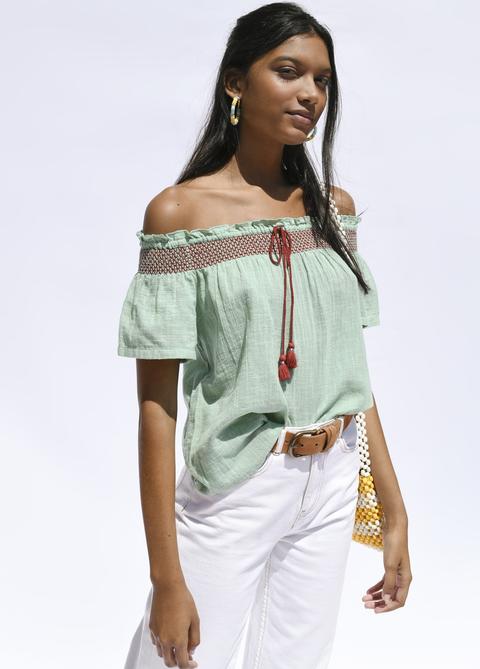 Blusa Lace Smock